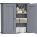 Armoire Suspendue Murale en MDF, Finition Gris