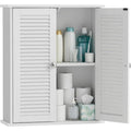 Armoire Suspendue Murale en MDF, Finition Argente