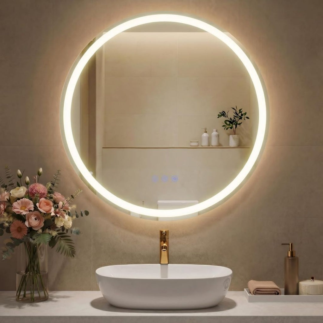 Miroir en Verre, Finition Blanc