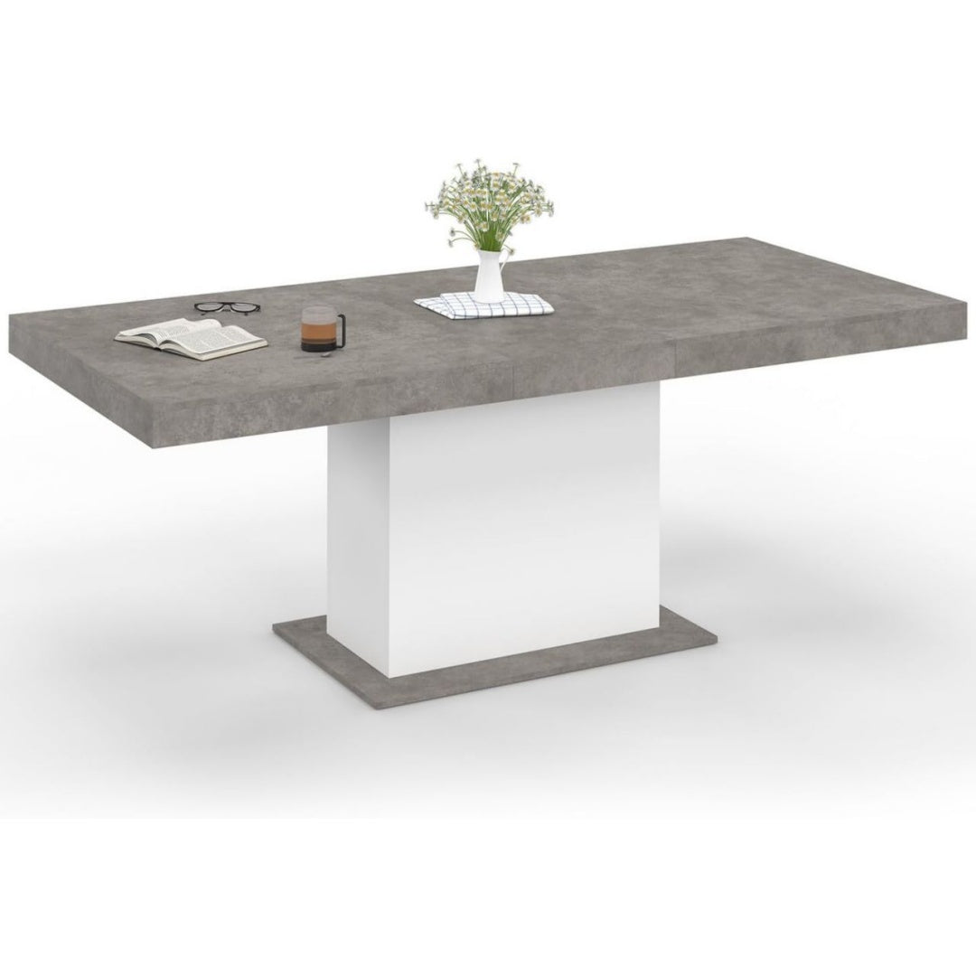 Table a Manger en Beton de Couleur Blanc