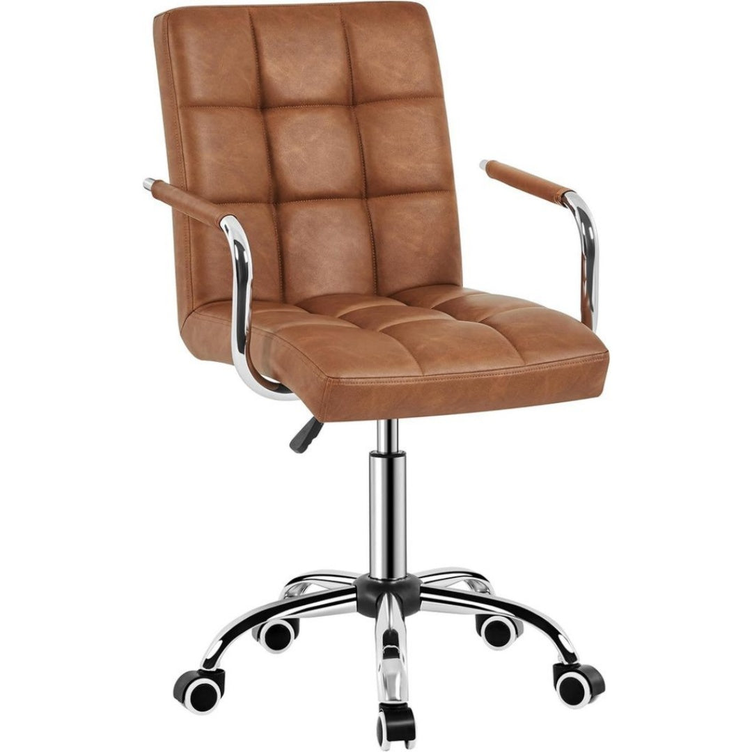 Fauteuil de Bureau Ergonomique en Acier, Finition Blanc