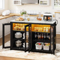 llot de Cuisine Format 130 x 60 x 88,5 cm, en Bois de Chene