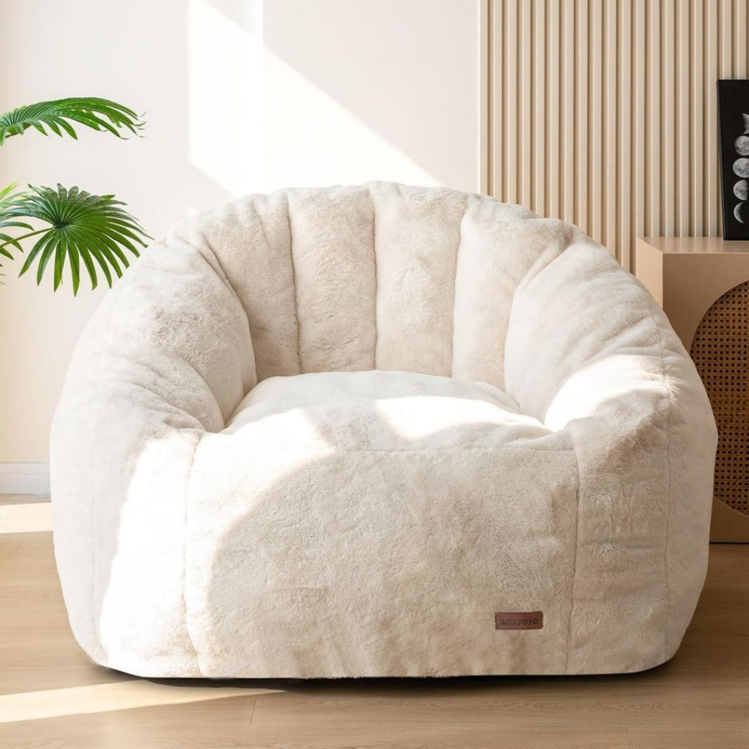 Pouf Confortable pour Adultes La matiere du pouf est en fausse fourrure ¨C Pouf