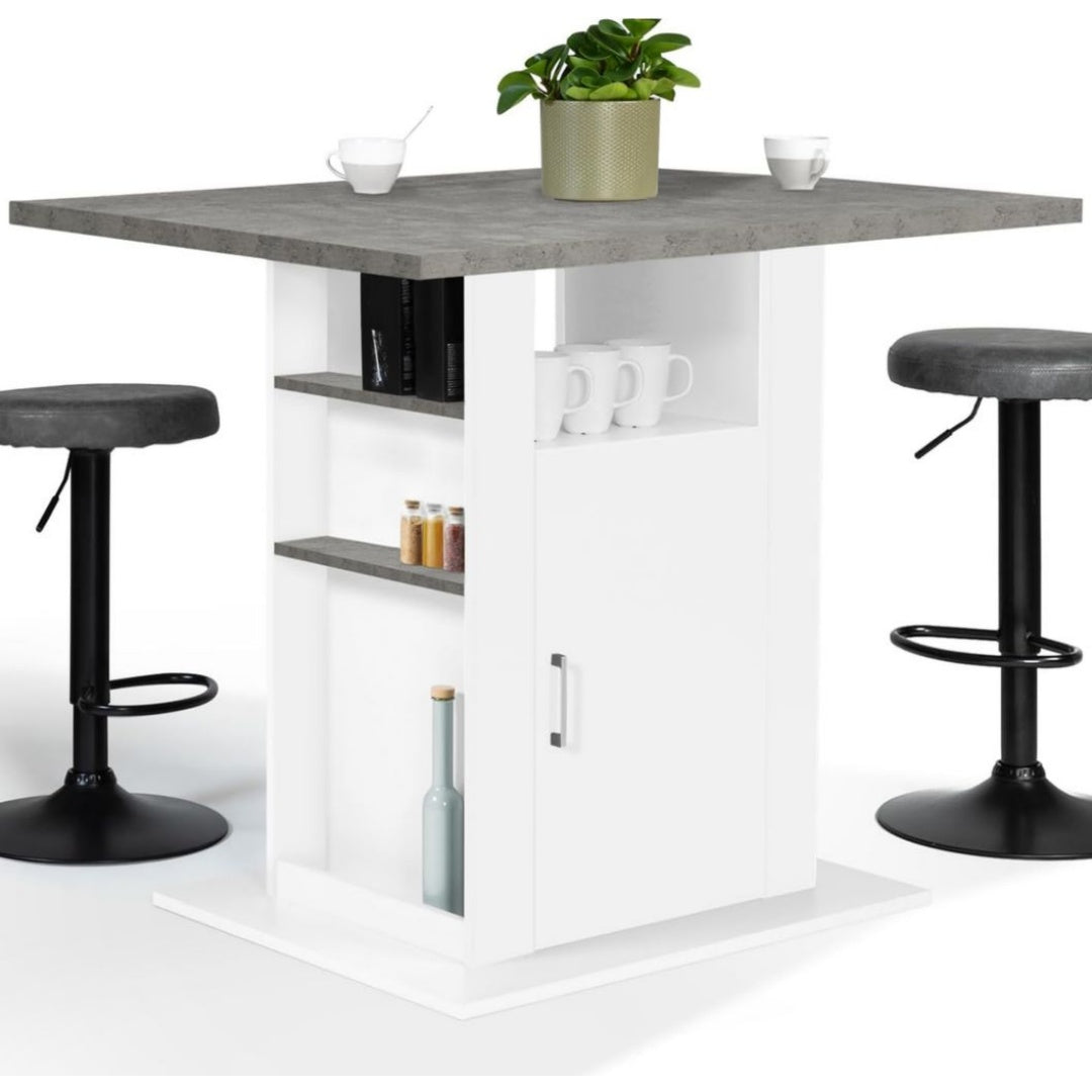 Table en Beton, Finition Blanc