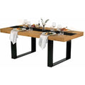 Table a Manger en Bois de Chene, Finition Noir