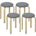 Tabouret en Bois de Bouleau, Finition Marron Cafe